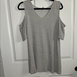 Striped Cold Shoulder Top
